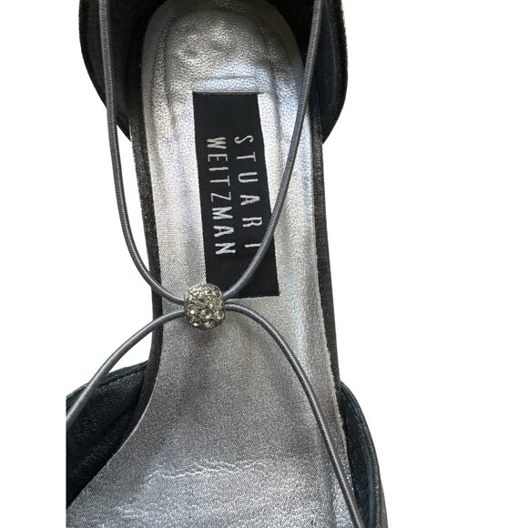Stuart Weitzman  dark gray shoes block heels of 2.5 inches tall size 8.SKU 3034 - Picture 10 of 11
